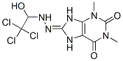 1H-Purine-2,6,8(3H)-trione, 7,9-dihydro-1,3-dimethyl-, 8-((2,2,2-trich loro-1-hydroxyethyl)hydrazone)