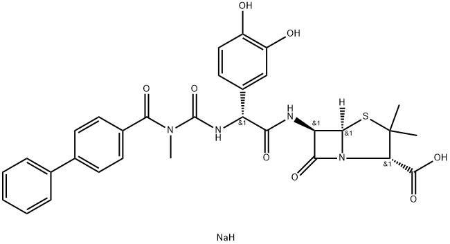 2-(3'-(4-phenylphenylcarbonyl)-3'-methyl-1'-ureido)-2-(3,4-dihydroxyphenyl)acetamidopenicillanate