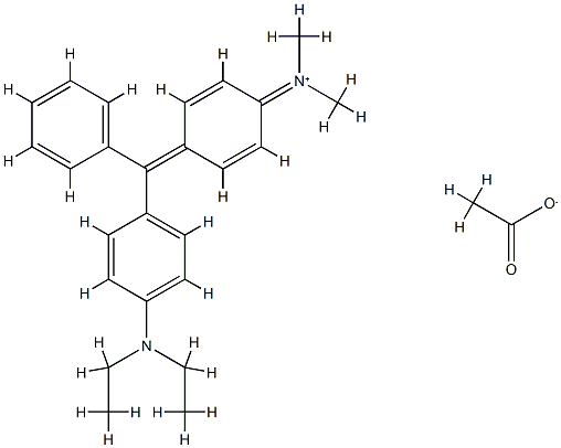 Ethanaminium, N-4-4-(dimethylamino)phenylphenylmethylene-2,5-cyclohexadien-1-ylidene-N-ethyl-, acetate