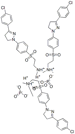 Ethanamine, 2-4-3-(4-chlorophenyl)-4,5-dihydro-1H-pyrazol-1-ylphenylsulfonyl-N,N-dimethyl-, phosphonate (1:1)