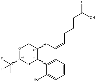 5-(Z)-7-(4-O-HYDROXYPHENYL-2-TRIFLUOROMETHYL-1,3 DIOXAN-CIS-5-YL)HEPTENOIC ACID