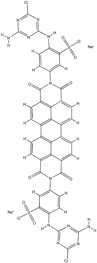 Benzenesulfonic acid, 3,3'-(1,2,3,8,9,10-hexahydro- 1,3,8,10-tetraoxoanthra[2,1,9-def:6,5,10-d'e'f' ]diisoquinoline-2,9-diyl)bis[6-[(-amino-6-chlor o-8-triazin-2-yl)amino]-, disodium salt