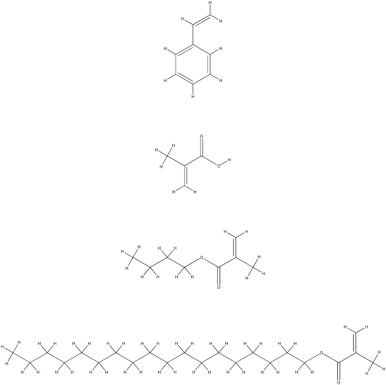 2-Propenoic acid, 2-methyl-, polymer with butyl 2-methyl-2-propenoate, ethenylbenzene and octadecyl 2-methyl-2-propenoate