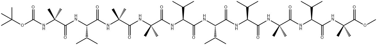 tert-butyloxycarbonyl-aminoisobutyryl-valyl-aminoisobutyryl-aminoisobutyryl-valyl-valyl-valyl-aminoisobutyryl-valyl-aminoisobutyryl methyl ester