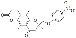 2,5,7,8-TETRAMETHYL-2-(4-NITROPHENOXYMETHYL)-4-OXOCHROMAN-6-YL ACETATE