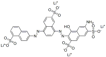 tetralithium 6-amino-4-hydroxy-3-[7-sulfonato-4-(5-sulfonato-2-naphthylazo)-1-naphthylazo]naphthalene-2,7-disulfonate