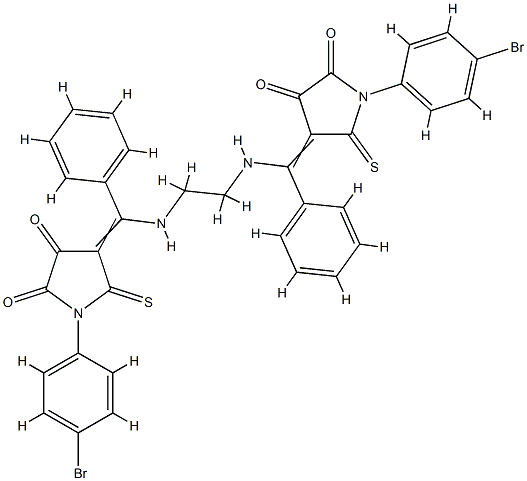 (4E)-1-(4-bromophenyl)-4-[[2-[[(E)-[1-(4-bromophenyl)-4,5-dioxo-2-sulf anylidene-pyrrolidin-3-ylidene]-phenyl-methyl]amino]ethylamino]-phenyl -methylidene]-5-sulfanylidene-pyrrolidine-2,3-dione