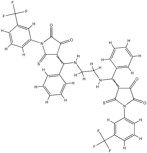 (4E)-4-[[2-[[(E)-[4,5-dioxo-2-sulfanylidene-1-[3-(trifluoromethyl)phen yl]pyrrolidin-3-ylidene]-phenyl-methyl]amino]ethylamino]-phenyl-methyl idene]-5-sulfanylidene-1-[3-(trifluoromethyl)phenyl]pyrrolidine-2,3-di one