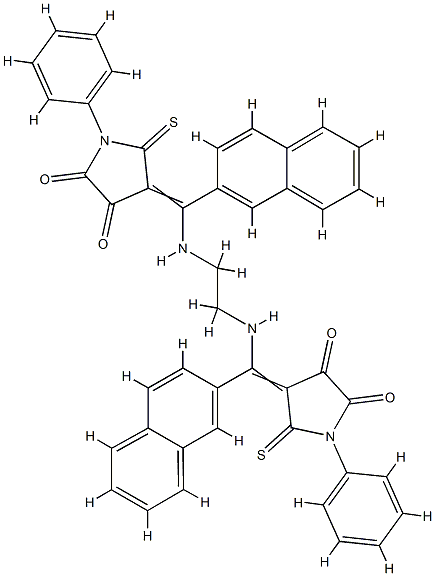 (4E)-4-[[2-[[(E)-(4,5-dioxo-1-phenyl-2-sulfanylidene-pyrrolidin-3-ylid ene)-naphthalen-2-yl-methyl]amino]ethylamino]-naphthalen-2-yl-methylid ene]-1-phenyl-5-sulfanylidene-pyrrolidine-2,3-dione