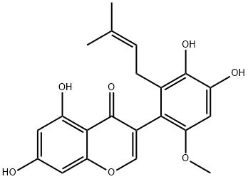 3-[3,4-二羟基-6-甲氧基-2-(3-甲基-2-丁烯基)苯基]-5,7-二羟基-4H-1-苯并吡喃-4-酮