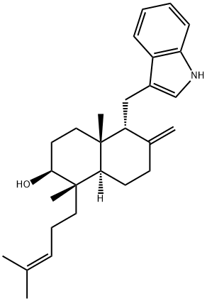 (1S,8aα)-Decahydro-5α-(1H-indol-3-ylmethyl)-1β,4aβ-dimethyl-6-methylene-1-(4-methyl-3-pentenyl)naphthalen-2β-ol