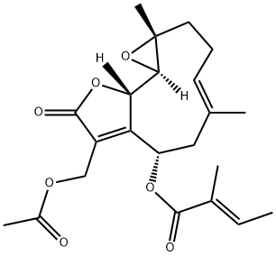 (E)-2-Methyl-2-butenoic acid [(1aR,4E,7S,10aS,10bR)-8-acetoxymethyl-1a,2,3,6,7,9,10a,10b-octahydro-1a,5-dimethyl-9-oxooxireno[9,10]cyclodeca[1,2-b]furan-7-yl] ester