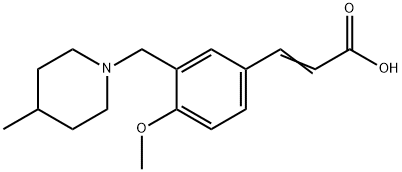 (2E)-3-{4-methoxy-3-[(4-methylpiperidin-1-yl)methyl]phenyl}acrylic acid