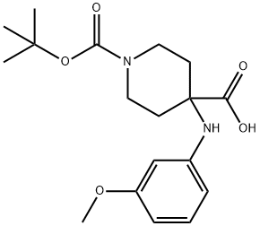 1-(叔-丁氧羰基)-4-((3-甲氧苯基)氨基)哌啶-4-羧酸