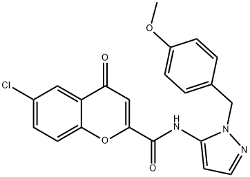 6-chloro-N-[1-(4-methoxybenzyl)-1H-pyrazol-5-yl]-4-oxo-4H-chromene-2-carboxamide