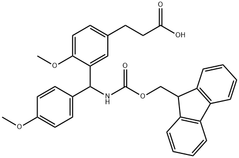 3-[[[(9H-Fluoren-9-ylmethoxy)carbonyl]amino](4-methoxyphenyl)methyl]-4-methoxybenzenepropanoic acid