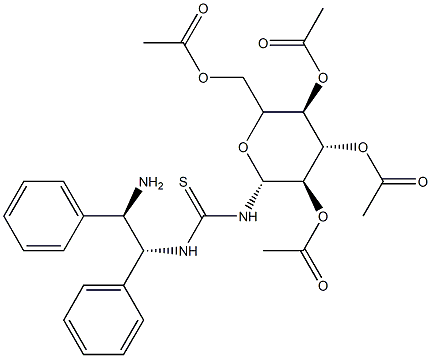 N-[(1R,2R)-2-氨基-1,2-二苯基乙基]-N'-(2,3,4,6-四-氧-乙酰基-Β-D-吡喃葡萄糖基)硫脲