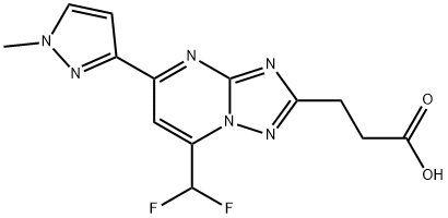 3-[7-(Difluoromethyl)-5-(1-methylpyrazol-3-yl)-[1,2,4]triazolo[1,5-a]pyrimidin-2-yl]propanoic acid