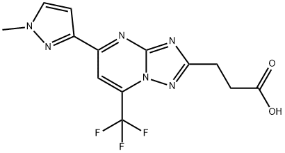 3-[5-(1-甲基-1H-吡唑-3-基)-7-(三氟甲基)-[1,2,4]三唑并[1,5-A]嘧啶-2-基]丙酸