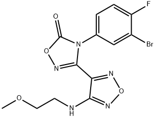 1,2,4-Oxadiazol-5(4H)-one, 4-(3-bromo-4-fluorophenyl)-3-[4-[(2-methoxyethyl)amino]-1,2,5-oxadiazol-3-yl]-