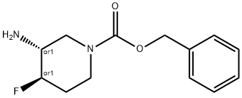 1-Piperidinecarboxylic acid, 3-aMino-4-fluoro-, phenylMethyl ester, (3R,4R)-rel-