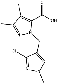1-[(3-chloro-1-Methyl-1H-pyrazol-4-yl)Methyl)-3,4-diMethyl-1H-pyrazol-5-carboxylic acid