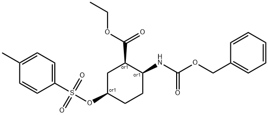 (1R*,2S*,5R*)-2-Benzyloxycarbonylamino-5-(toluene-4-sulfonyloxy)-cyclohexanecarboxylic acid ethyl ester