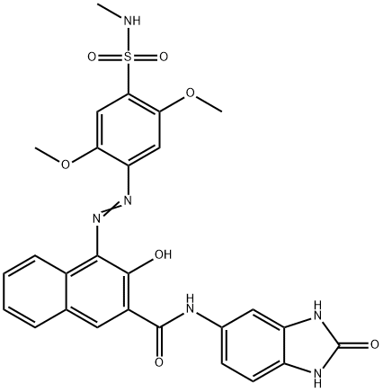 N-(2,3-二氢-2-氧代-1H-苯并咪唑-5-基)-4-[[2,5-二甲氧基-4-[(甲基氨基)磺酰基]苯基]偶氮]-3-羟基-2-萘甲酰胺