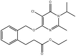 3-(2-((5-氯-1,6-二氢-1-异丙基-2-甲基-6-氧代嘧啶-4-基氧基)甲基)苯基)丙酸乙酯