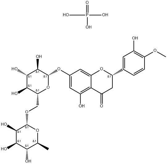 4H-1-Benzopyran-4-one, 7-[[6-O-(6-deoxy-alpha-l-mannopyranosyl)-beta-d-glucopyranosyl]oxy]-2,3-dihydro-5-hydroxy-2-(3-hydroxy-4-methoxyphenyl)-, phosphate, sodium salt