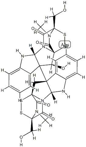 (11S)-11-Hydroxy-2,2',3,3',5aα,5'aα,6,6'-octahydro-3,3'-bis(hydroxymethyl)-2,2'-dimethyl-10bα,10'bα(11H,11'H)-bi(3β,11aβ-epidithio-11aH-pyrazino[1',2':1,5]pyrrolo[2,3-b]indole)-1,1',4,4'-tetrone