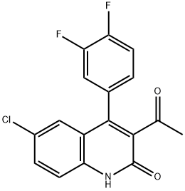 3-ACETYL-6-CHLORO-4-(3,4-DIFLUOROPHENYL)QUINOLIN-2(1H)-ONE