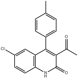 3-ACETYL-6-CHLORO-4-(4-METHYLPHENYL)QUINOLIN-2(1H)-ONE