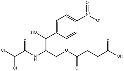 Succinic acid, 2-(2,2-dichloroacetamido)-3-hydroxy-3-(p-nitrophenyl)propyl ester (6CI)