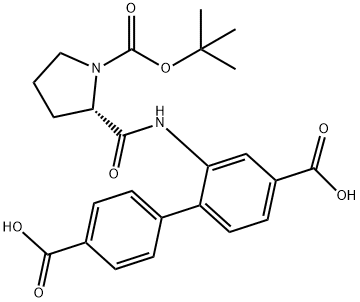 2-(1-(tert-butoxycarbonyl)pyrrolidine-2-carboxamido)-[1,1'-biphenyl]-4,4'-dicarboxylic acid