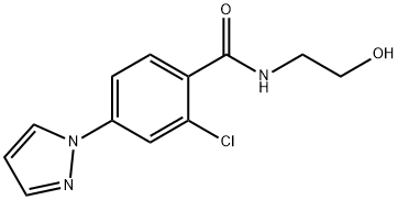 2-chloro-N-(2-hydroxyethyl)-4-(1H-pyrazol-1-yl)benzamide