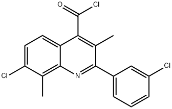 7-氯-2-(3-氯苯基)-3,8-二甲基喹啉-4-甲酰氯