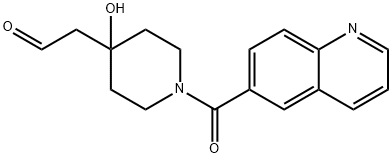 4-Hydroxy-1-(6-quinolinylcarbonyl)-4-piperidineacetaldehyde