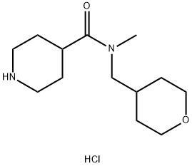 N-Methyl-N-(tetrahydro-2H-pyran-4-ylmethyl)-4-piperidinecarboxamide hydrochloride