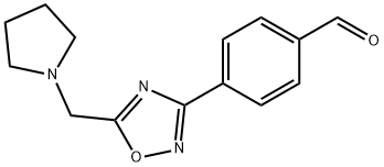 4-[5-(pyrrolidin-1-ylmethyl)-1,2,4-oxadiazol-3-yl]benzaldehyde