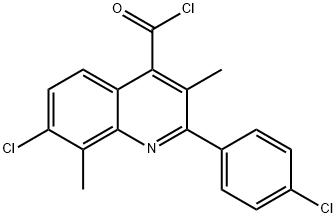 7-氯-2-(4-氯苯基)-3,8-二甲基喹啉-4-甲酰氯