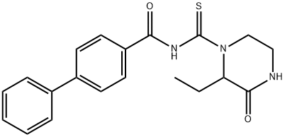 N-[(2-ethyl-3-oxo-1-piperazinyl)carbonothioyl]-4-biphenylcarboxamide
