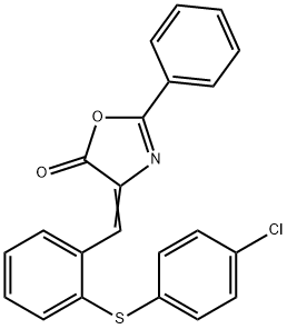 4-[o-(p-Chlorophenylthio)benzylidene]-2-phenyl-5(4H)-oxazolone
