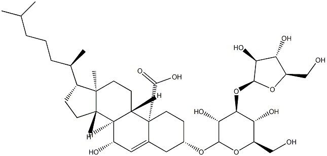 3β-[(3-O-β-D-Arabinofuranosyl-β-D-glucopyranosyl)oxy]-7β-hydroxycholest-5-en-19-oic acid