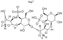 O-3,6-脱水-ALPHA-D-吡喃半乳糖基-(1-3)-O-4-O-磺基-BETA-D-吡喃半乳糖基-(1-4)-O-3,6-脱水-ALPHA-D-吡喃半乳糖基-(1-3)-D-半乳糖 4-(硫酸氢酯)二钠盐