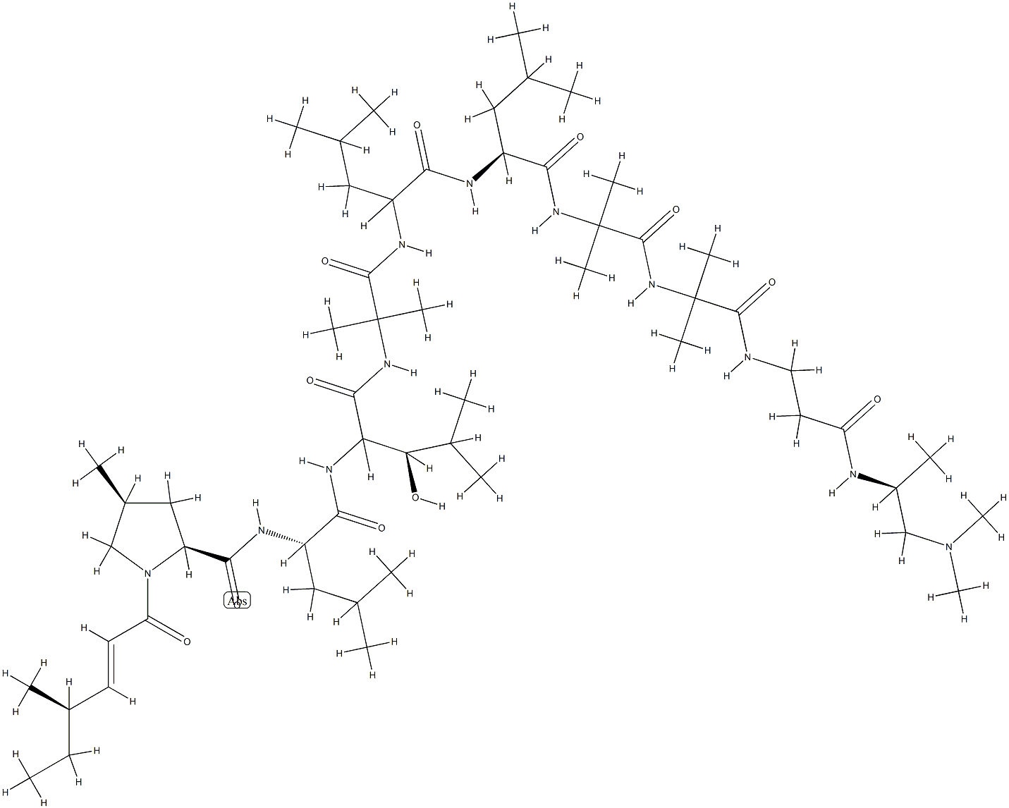 1-[4-Methyl-2-hexenoyl]-L-Pro-L-Leu-4,4-dimethyl-L-Thr-2-methyl Ala-L-Leu-L-Leu-2-methyl Ala-2-methyl Ala-βAla-[1-methyl-2-(methylamino)ethyl]NH2