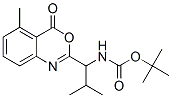 (1-(5-methyl-4-oxo-4H-3,1-benzoxazin-2-yl)-2-methylpropyl)carbamic acid 1,1-dimethylethyl ester