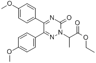 1,2,4-Triazine-2(3H)-acetic acid, 5,6-bis(4-methoxyphenyl)-alpha-methy l-3-oxo-, ethyl ester