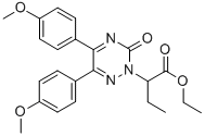 1,2,4-Triazine-2(3H)-acetic acid, 5,6-bis(4-methoxyphenyl)-alpha-ethyl -3-oxo-, ethyl ester