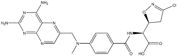 (N-(4-amino-4-deoxy-N(10)-methylpteroyl)amino)-3-chloro-4,5-dihydro-5-isoxazoleacetic acid
